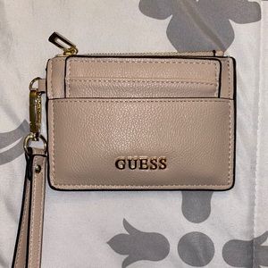 GUESS Jess card holder wristlet in blush